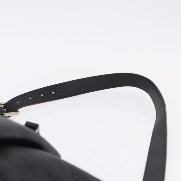 LOUIS VUITTON Mahina Omea Hand Bag Leather Black M55029 LV Auth ka5288V
