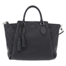 LOUIS VUITTON Mahina Omea Hand Bag Leather Black M55029 LV Auth ka5288V-13