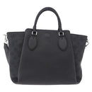 LOUIS VUITTON Mahina Omea Hand Bag Leather Black M55029 LV Auth ka5288V-2