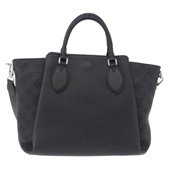 LOUIS VUITTON Mahina Omea Hand Bag Leather Black M55029 LV Auth ka5288V