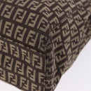 FENDI Zucchino Canvas Hand Bag Brown Auth ka5289-11