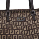 FENDI Zucchino Canvas Hand Bag Brown Auth ka5289-15