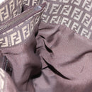 FENDI Zucchino Canvas Hand Bag Brown Auth ka5289-18