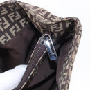 FENDI Zucchino Canvas Hand Bag Brown Auth ka5289-20