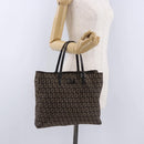 FENDI Zucchino Canvas Hand Bag Brown Auth ka5289-23