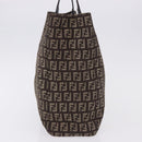 FENDI Zucchino Canvas Hand Bag Brown Auth ka5289-4