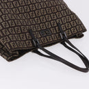 FENDI Zucchino Canvas Hand Bag Brown Auth ka5289-6