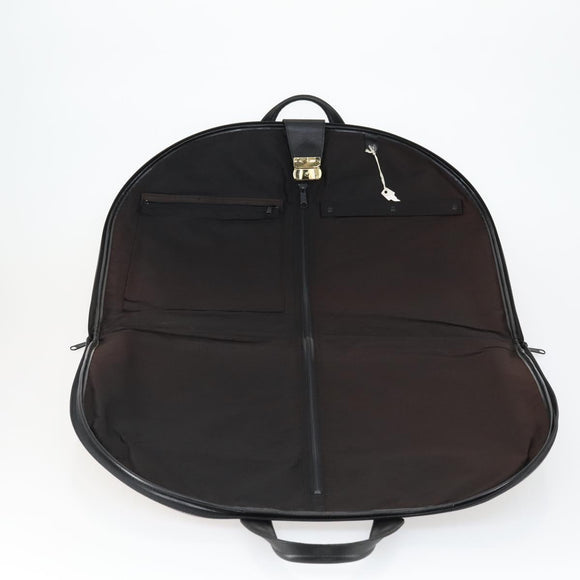 Burberrys Nova Check Garment Cover Canvas Leather Beige Gold Auth ka529