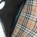 Burberrys Nova Check Garment Cover Canvas Leather Beige Gold Auth ka529-24