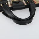 Burberrys Nova Check Garment Cover Canvas Leather Beige Gold Auth ka529-7