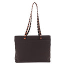 Salvatore Ferragamo Gancini Shoulder Bag Canvas Brown Silver Auth ka5290-13