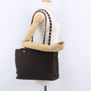 Salvatore Ferragamo Gancini Shoulder Bag Canvas Brown Silver Auth ka5290-25