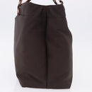 Salvatore Ferragamo Gancini Shoulder Bag Canvas Brown Silver Auth ka5290-3