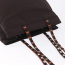 Salvatore Ferragamo Gancini Shoulder Bag Canvas Brown Silver Auth ka5290-6