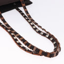 Salvatore Ferragamo Gancini Shoulder Bag Canvas Brown Silver Auth ka5290-7