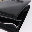 Salvatore Ferragamo Gancini Tote Bag Patent leather Black Gold Auth ka5291A-14