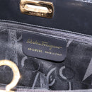 Salvatore Ferragamo Gancini Tote Bag Patent leather Black Gold Auth ka5291A-12