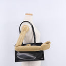 Salvatore Ferragamo Gancini Tote Bag Patent leather Black Gold Auth ka5291A-26