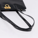 Salvatore Ferragamo Gancini Tote Bag Patent leather Black Gold Auth ka5291A-7