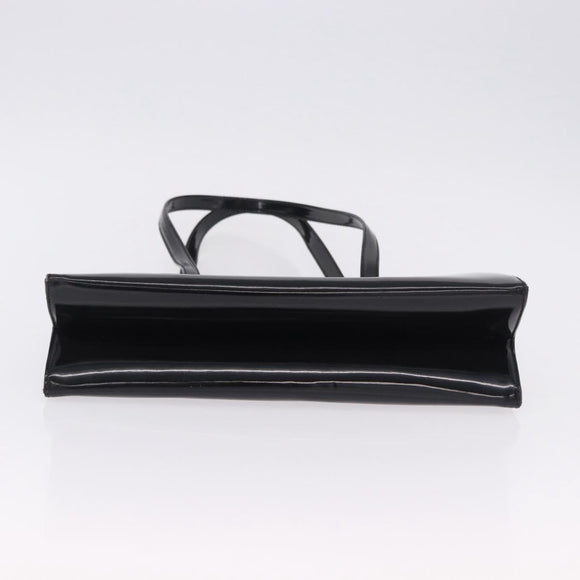 Salvatore Ferragamo Gancini Tote Bag Patent leather Black Gold Auth ka5291A
