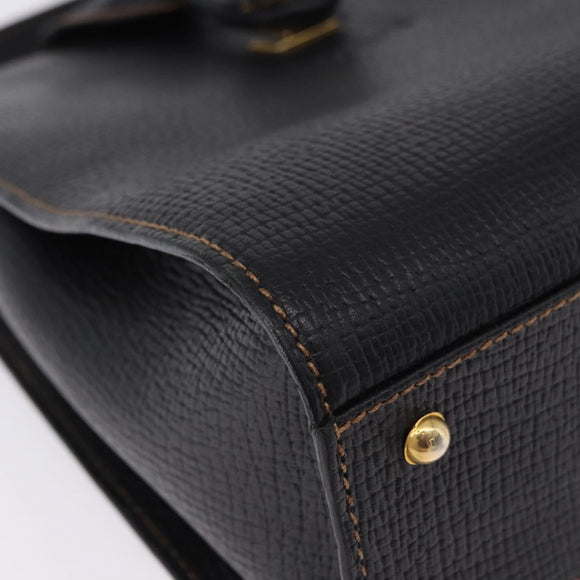 LOEWE Shoulder Bag Leather Black Gold Auth ka5292A