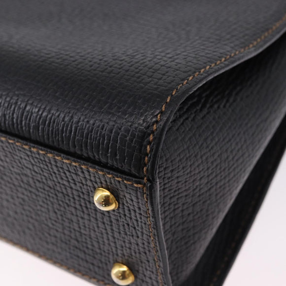 LOEWE Shoulder Bag Leather Black Gold Auth ka5292A