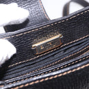 LOEWE Shoulder Bag Leather Black Gold Auth ka5292A-10
