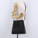 LOEWE Shoulder Bag Leather Black Gold Auth ka5292A-24