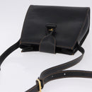 LOEWE Shoulder Bag Leather Black Gold Auth ka5292A-6