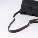 LOEWE Shoulder Bag Leather Black Gold Auth ka5292A-7