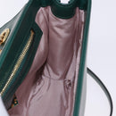 GUCCI Rajah Chain Shoulder Bag Leather Green Gold 537241 Auth ka5294M-18