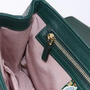 GUCCI Rajah Chain Shoulder Bag Leather Green Gold 537241 Auth ka5294M-20