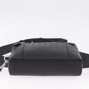 Salvatore Ferragamo Gancini Waist bag Leather Black Silver Auth ka5295A-5