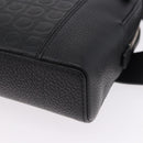 Salvatore Ferragamo Gancini Waist bag Leather Black Silver Auth ka5295A-15