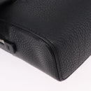 Salvatore Ferragamo Gancini Waist bag Leather Black Silver Auth ka5295A-16