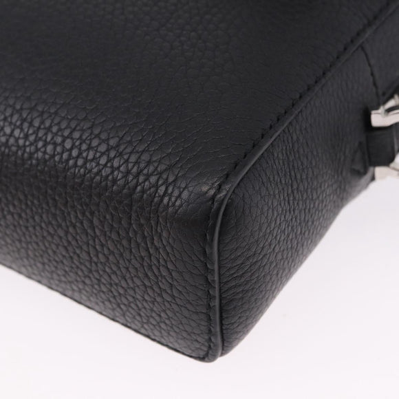 Salvatore Ferragamo Gancini Waist bag Leather Black Silver Auth ka5295A