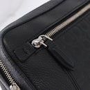 Salvatore Ferragamo Gancini Waist bag Leather Black Silver Auth ka5295A-18
