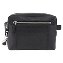 Salvatore Ferragamo Gancini Waist bag Leather Black Silver Auth ka5295A-13