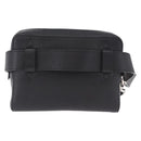 Salvatore Ferragamo Gancini Waist bag Leather Black Silver Auth ka5295A-2