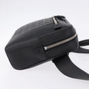 Salvatore Ferragamo Gancini Waist bag Leather Black Silver Auth ka5295A-3