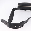 Salvatore Ferragamo Gancini Waist bag Leather Black Silver Auth ka5295A-7