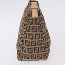FENDI Zucchino Canvas Hand Pouch Beige Silver Auth ka5296A-4