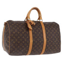 LOUIS VUITTON Monogram Keepall Bandouliere 50 Boston Bag M41416 LV Auth ka5299-1