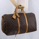 LOUIS VUITTON Monogram Keepall Bandouliere 50 Boston Bag M41416 LV Auth ka5299-21