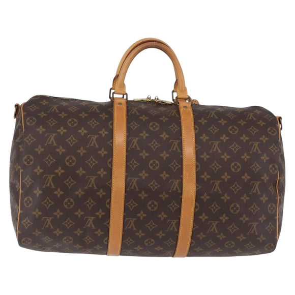 LOUIS VUITTON Monogram Keepall Bandouliere 50 Boston Bag M41416 LV Auth ka5299