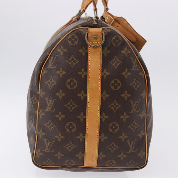 LOUIS VUITTON Monogram Keepall Bandouliere 50 Boston Bag M41416 LV Auth ka5299