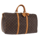 LOUIS VUITTON Monogram Keepall Bandouliere 50 Boston Bag M41416 LV Auth ka5300-1
