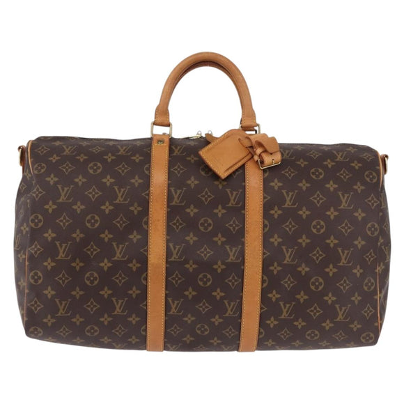 LOUIS VUITTON Monogram Keepall Bandouliere 50 Boston Bag M41416 LV Auth ka5300