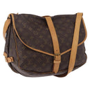 LOUIS VUITTON Monogram Saumur 35 Shoulder Bag M42254 LV Auth ka5302-1