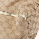 GUCCI GG Canvas Hand Bag Beige Gold 190248 Auth ka5304A-15